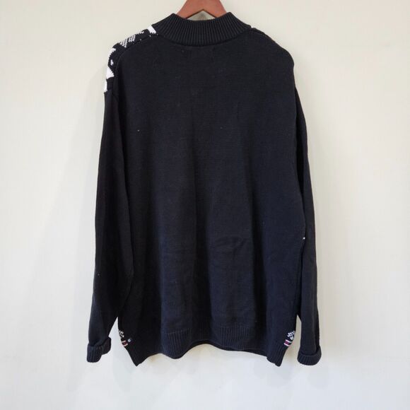 Chaps Mens 1/4 Zip Pullover Sweater Size XXL Nordic Christmas Fair Isle Holiday - Picture 6 of 9